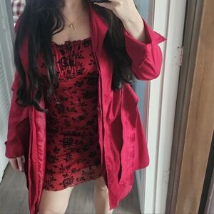 Mixed Threads Red and Black Dress